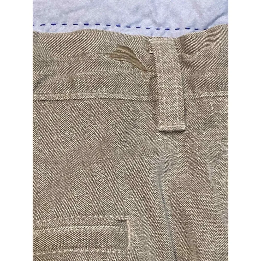 Tommy Bahama Mens Shorts Chino Deck 38 Cotton Blend Flat Front Gray Heather